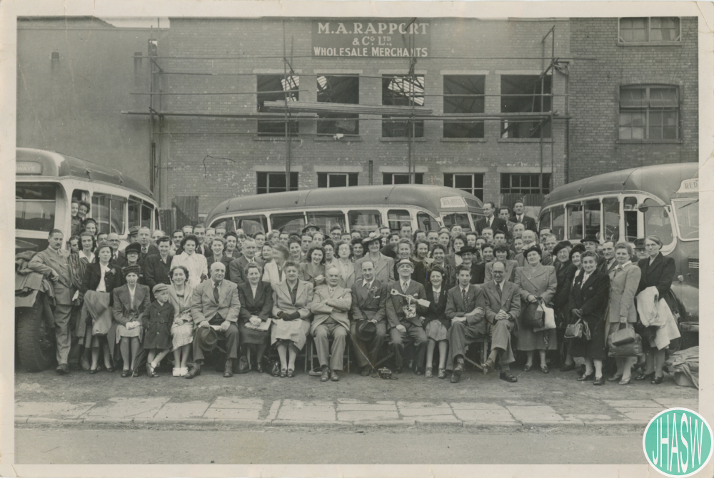 Old photo of Rapport company outing